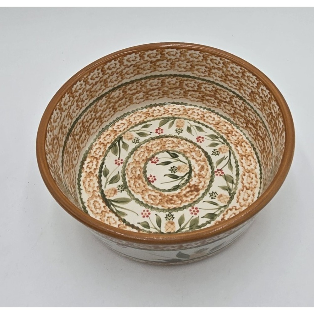 Temp-Tations OLD WORLD Hospitality Floral Pineapple Round 1.5 qt Baking Dish‎